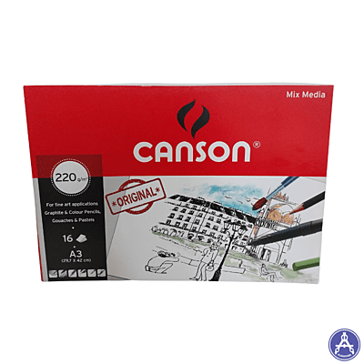 Canson White Drawing Pad 220 gr. 16 sheets