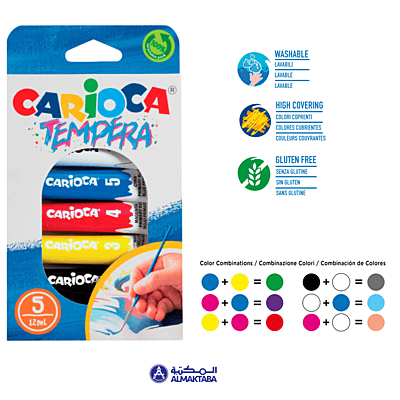 CARIOCA Tempera Gouache 5 Primary Colors