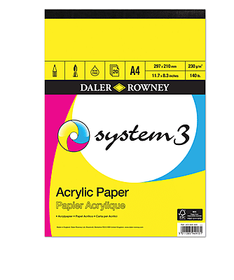 Acrylic Paper System3 Daler Rowney A3 size